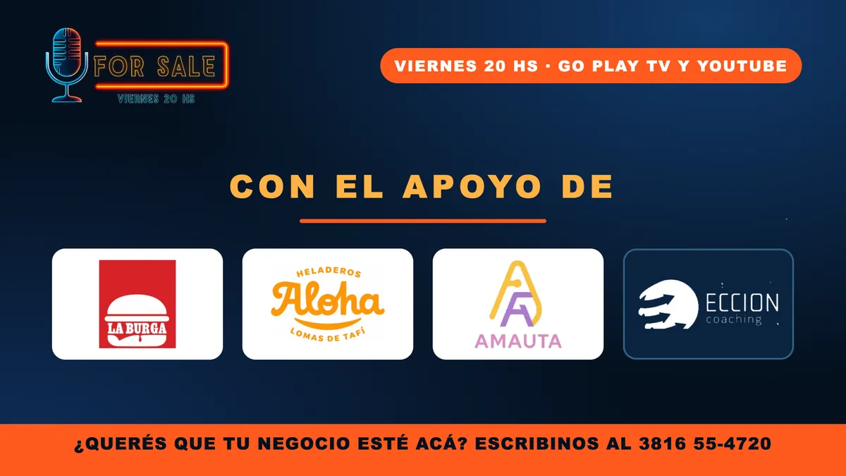 Placa de sponsors que sale en el vivo